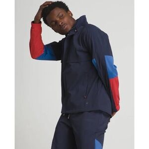 Wilson Montrose Track Jacket Ventilated Windbreaker Full Zip Navy/Red